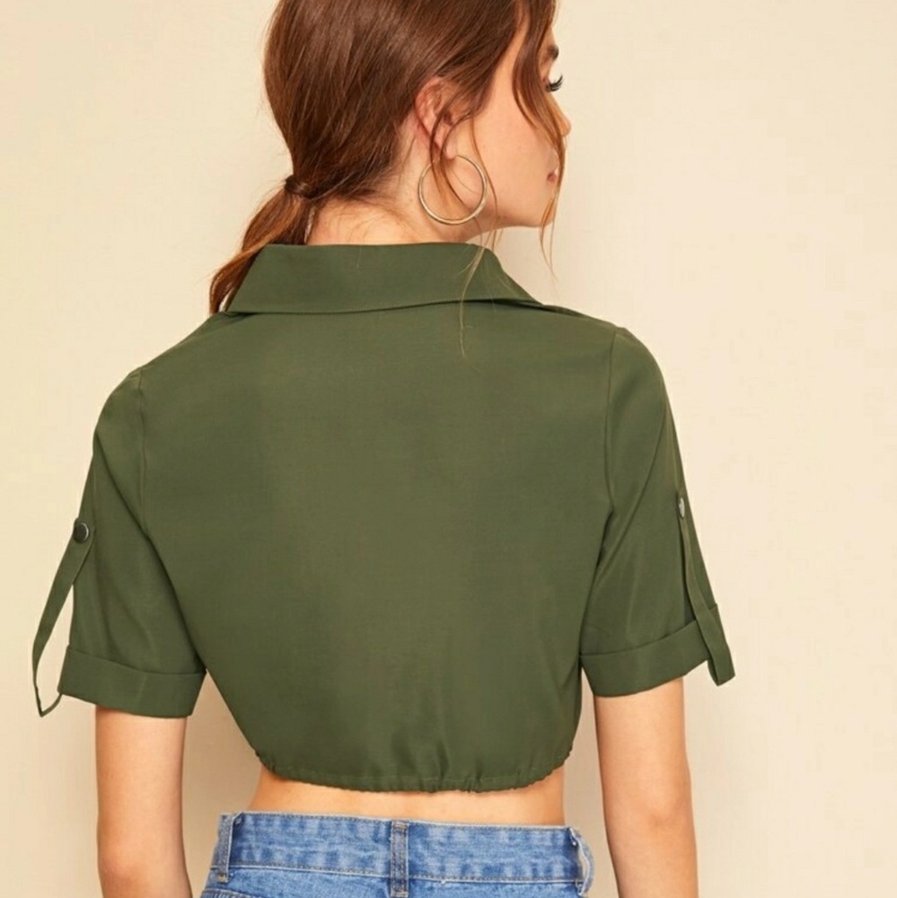 Drawstring Crop Top - Picture 3 of 3